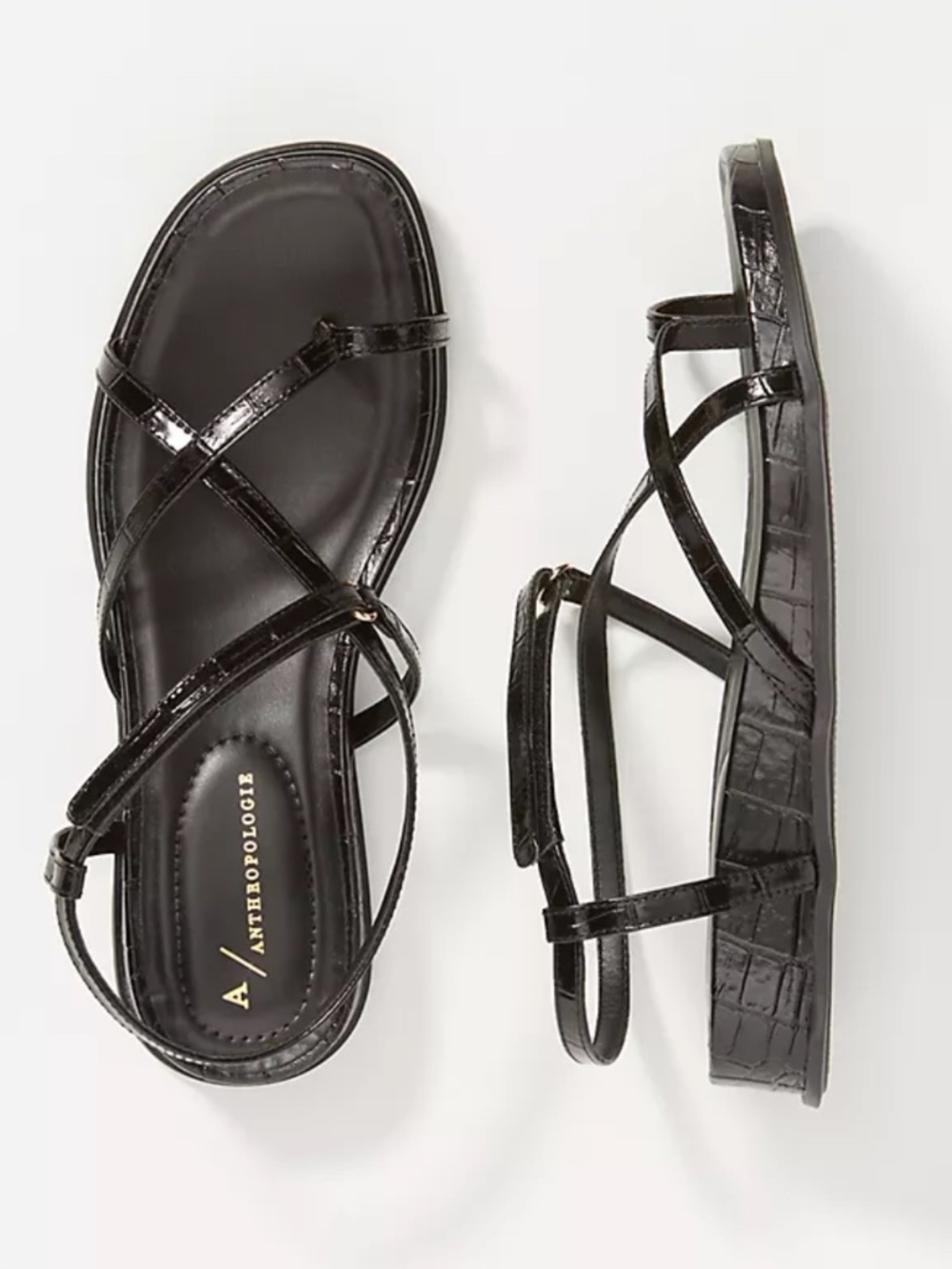 ANTHROPOLOGIE Marina Sandal In Black Women’s US Size 9 / EU Size 40